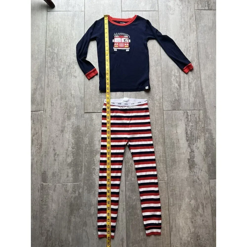 Baby Gap Toddler Boys 2 Piece Pajama Set Pjs Firefighter Firetruck Cotton 5T 5